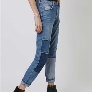 TopShop Patchwork Jeans